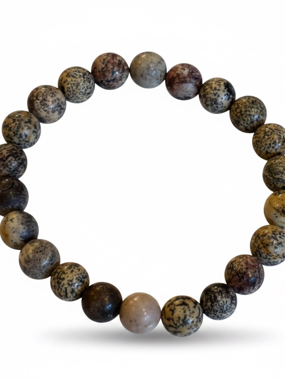 Unisex Jasper Gemstone Bracelet Women Men - Picture 2 of 3